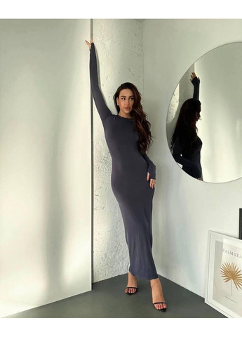 Темно-сіра сукня No Brand