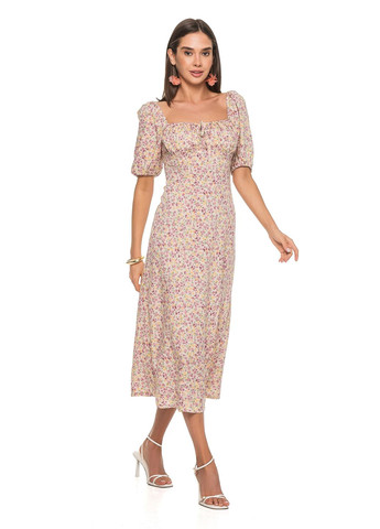 Пудрова літня сукня з вирізом "karo" SVTR