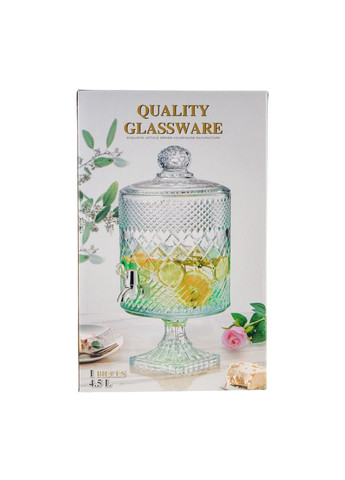 Лимонадница для напитков стеклянная с краном 4,5 л 38х20 см 19228-003 No Brand (346531730)