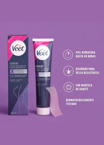 Жіночий крем для депіляції волосся з олією ши 200 мл. з лопаткою в наборі (БЕЗ УПАКОВКИ !!!) Veet (282738242)