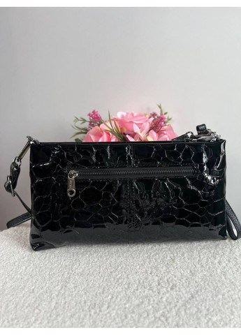 Сумка жіноча Натуральна шкіра лак чорного кольору (2075-1) Desisan (371883440)