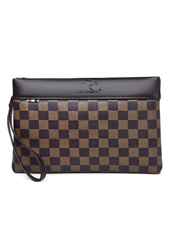 Мужской большой клатч барсетка портмоне на ремешке Коричневый No Brand (314455100)