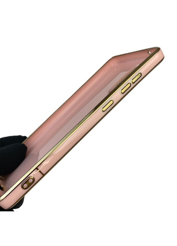 Чохол для Galaxy A72 (SM-A725F) з кільцем MagSafe із золотою окантовкою на самсунг а72 пудровий gs1 Samsung (366234086)