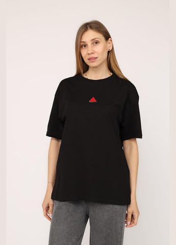 Футболка с коротким рукавом женская цвет черный CB-00274528 MUEZZA - (333298996)