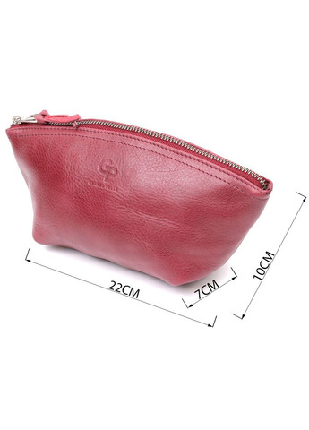 Жіноча шкіряна косметичка з кишенею для дзеркала бордова (sku_16792) No Brand (330012863)