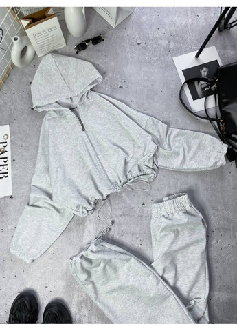 Жіночий спортивний костюм кроп-худі та штани-палаццо MonCher (361676603)