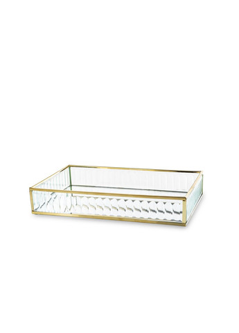 Піднос скляний з дзеркальною поверхнею, 25x15х4,5 см BonaDi (291985953)