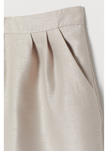 Бежевая однотонная юбка H&M