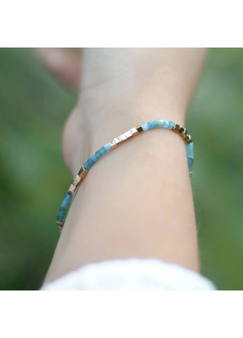 Браслет на резинке натуральный Гематит кубик золотой+Апатит кубик d-2мм обхват-18см No Brand Браслет (362695442)