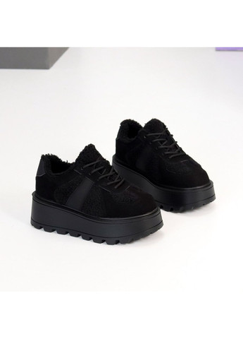 Зимние кроссовки No Brand чёрные зима (369719333)