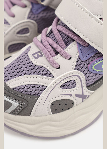 Сірі осінні кросівки для дівчинки, на пласкій підошві колір сірий cb-00274028 Kimboo