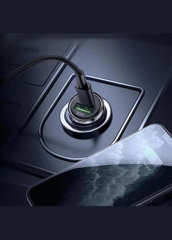 Автомобильное зарядное устройство Z44 Leading car charger 2 выхода 20 ватт черное Hoco (303455436)