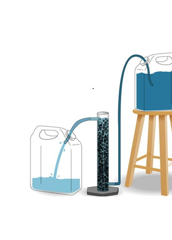 Угольная колонна для фильтрации 335 мм (стекло) Склоприлад (302673513)