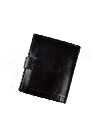 Мужской кожаный кошелек PC-106L-BAR Черный 10 см х 12.50 см х 2.50 см Rovicky (396401767)