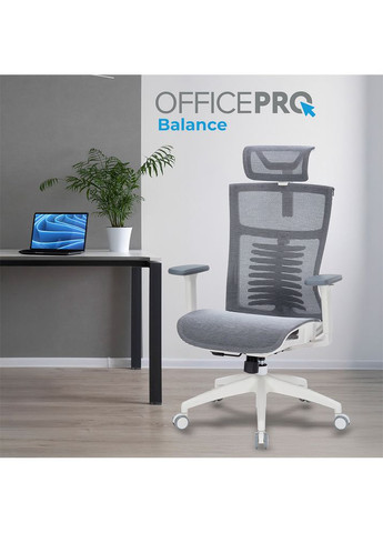 Крісло Balance White/Dark Gray (OC620-W-DG-DG ) OfficePro (341485218)