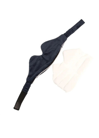 Маска для сну обтяжена з повним приляганням до обличчя знімною вставкою з мікроскляними кульками 30х9х3 см (479457-Prob) Синя Unbranded (319301956)