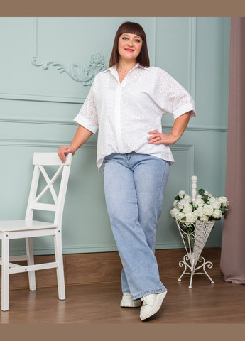 Белая блуза 1599-1 Alenka Plus