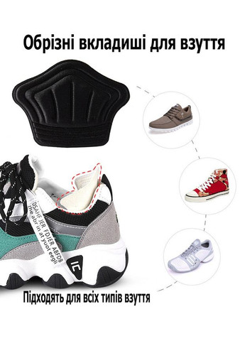 Вкладки для реставрації задника чорні товщина 3 мм. Накладки для взуття з армованою клейовою основою No Brand (314808503)