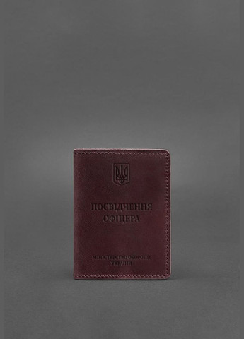Кожаная обложка для удостоверения офицера 9.0 бордовая Crazy Horse (A-027845) BlankNote (329186642)