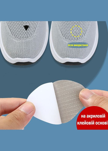 Сині наклейки-вкладиші для ремонту взуття та реставрації кросівок 3 пари (6шт) No Brand (311222466)