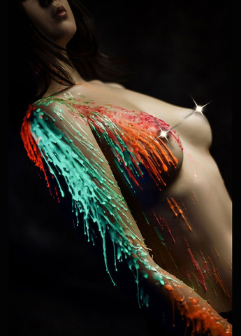 Набор восковых свечей size S 10 см (3 шт), низкотемпературные, люминисцентные Art of Sex (335387708)