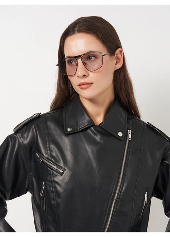 Черная демисезонная куртка косуха Cropp