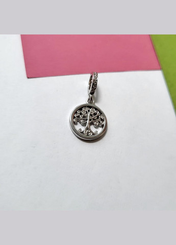 Срібний шарм з підвіскою Дерево срібло 925 проби Родоване 999 1.43г No Brand (306741720)