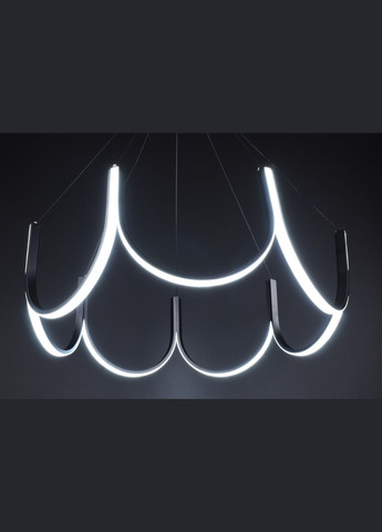 Люстра світлодіодна підвісна LED світильник для квартири на стелю лед 27775 Чорний 50-180х70х70 см. Sunnysky (364496398)