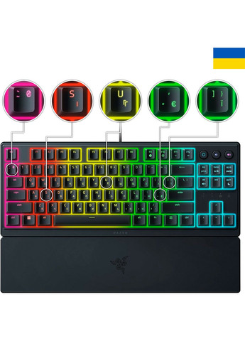 Клавиатура игровая Ornata V3 TKL UKR (RZ03-04881800-R371) Razer (360422923)
