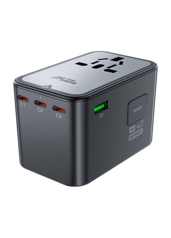 УЗП (3*USB-C+2*USB-A) multifunctional charging adapter Black Acefast Z1 PD75W GaN (340278102)