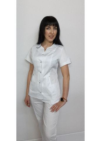 Костюм жіночий медичний Мілан котон на ґудзиках короткий рукав 46, No Brand (361360139)