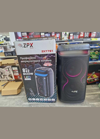 Музична портативна Вluetooth колонка ZPX Audio ZX7792 RGB підсвічування 2х10" Мікрофон Пульт 1000Вт Чорний No Brand (340908253)