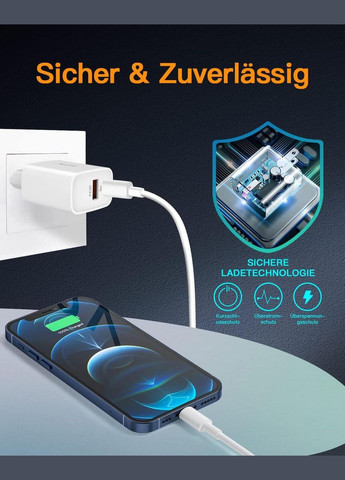 Зарядний пристрій A01 20 W USB C 2-портовий USB Fast Charger PD 3.0 AFK (296790752)