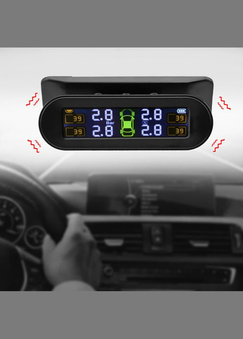 4 датчика давления в шинах с дисплеем на солнечных батареях на окно №1 No Brand (370799077)