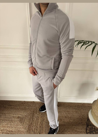 Серый демисезонный костюм петля двунить турция топ качество No Brand