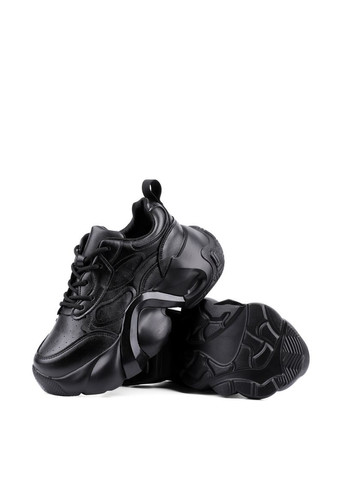 Чорні всесезонні жіночі кросівки 888-1 чорний штуч. шкіра Attizzare