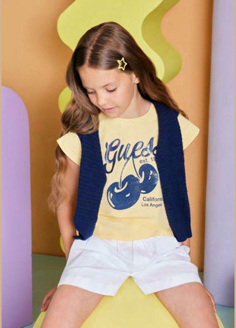 Желтая демисезонная футболка guess, ст. j5gi00k6yw4 g2q5,, 122-128 см, 8 лет GUESS KIDS