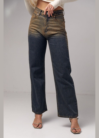 Женские джинсы с эффектом two-tone coloring - темно-синий Lurex - (289060750)