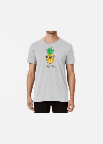 Сіра чоловіча футболка з принтом fineapple ананас в окулярах Stedman