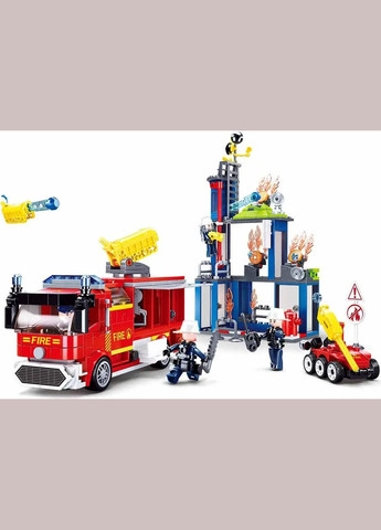 Конструктор Fire Тренировочный пожарный центр (585 деталей, стреляющие, фигурки) M38-B0967 Sluban (317439216)