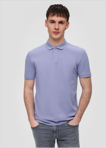 Фиолетовая мужская футболка поло S.Oliver однотонная