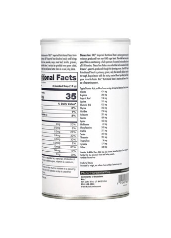 Харчові дріжджі, Nutritional Yeast,, дрібні пластівці, несолодкі, 220 г KAL (361117643)