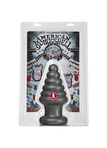 Анальна пробка для фістингу American Bombshell Destroyer Gun Metal, діаметр 10,7 см Doc Johnson (333332479)