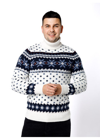 Молочный зимний мужской свитер цвет молочный цб-00233273 Gerekli