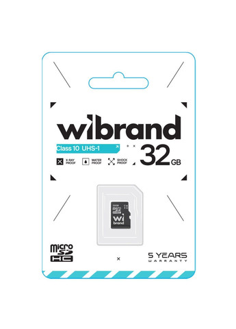 Карта памяти microSDHC (UHS-1) 32Gb class 10 Wibrand (369457230)