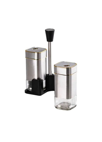 Набор для специй на подставке 2 баночки для соли и перца 120 мл стеклянные контейнеры для кухни хранение приправ ProDobro (364192289)