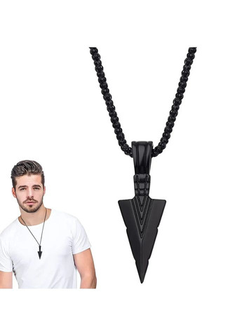 Мужская металлическая черная подвеска, цепочка на шею, кулон из стали Arrow (308456394)
