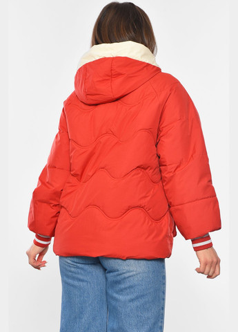 Червона демісезонна куртка жіноча демісезонна червоного кольору Let's Shop