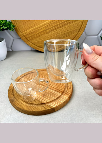 Набір кавових чашок із подвійними стінками 2 шт 100 мл Ardesto (303209951)