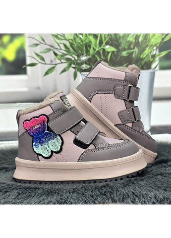 Черевики дитячі для дівчинки лілові зимові на овчині Tom.M (369384028)